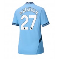 Dres Manchester City Matheus Nunes #27 Domaci za Žensko 2024-25 Kratak Rukav